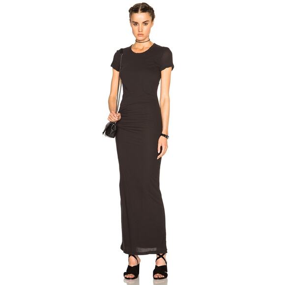 Euc James PerseShort Sleeve Tee Maxi Black Dress Sz 0 - Picture 1 of 4